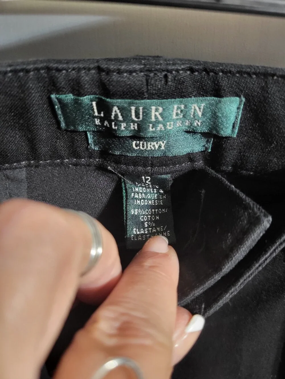 LAUREN RALPH LAUREN BLACK JEANS SZ  12 - Picture 3 of 8